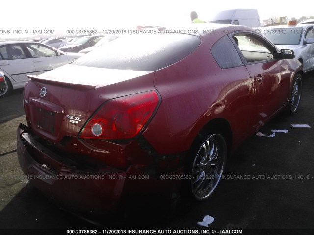 1N4BL24E28C205949 - 2008 NISSAN ALTIMA 3.5SE RED photo 4