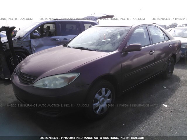 4T1BE32K94U339229 - 2004 TOYOTA CAMRY LE/XLE/SE BURGUNDY photo 2