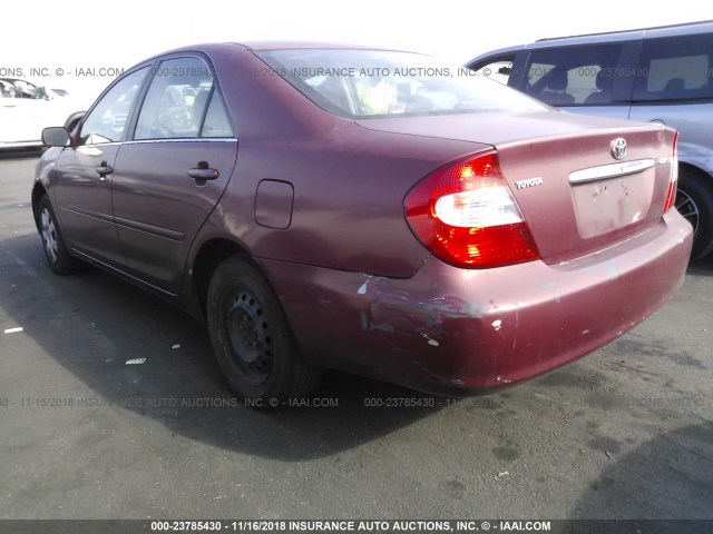 4T1BE32K94U339229 - 2004 TOYOTA CAMRY LE/XLE/SE BURGUNDY photo 3