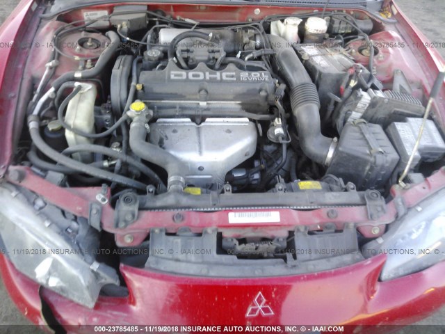 4A3AK44Y2XE122844 - 1999 MITSUBISHI ECLIPSE GS RED photo 10