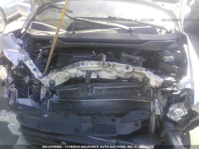 JHMZE2H54AS011642 - 2010 HONDA INSIGHT LX SILVER photo 10