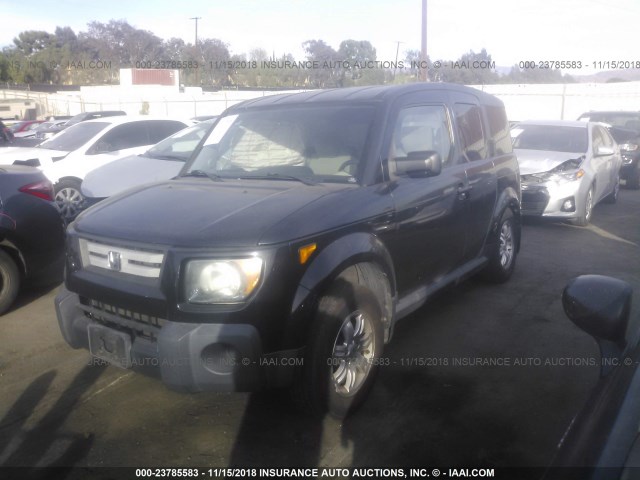 5J6YH28777L008964 - 2007 HONDA ELEMENT EX BLACK photo 2