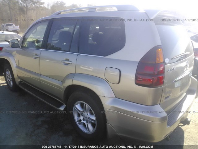 JTJBT20X250081824 - 2005 LEXUS GX 470 TAN photo 3