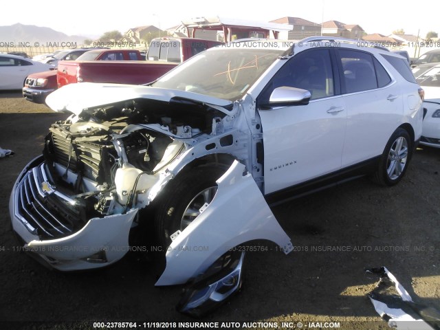 2GNAXMEV6J6260916 - 2018 CHEVROLET EQUINOX PREMIER WHITE photo 2