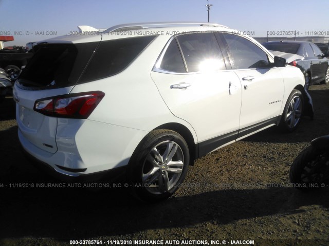 2GNAXMEV6J6260916 - 2018 CHEVROLET EQUINOX PREMIER WHITE photo 4