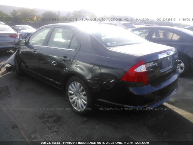 3FADP0L3XAR279743 - 2010 FORD FUSION HYBRID BLACK photo 3