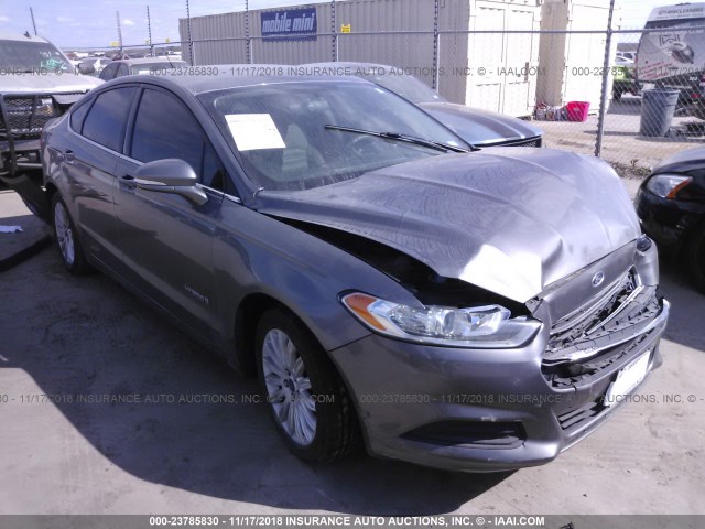 3FA6P0LU7ER391651 - 2014 FORD FUSION SE HYBRID GRAY photo 1