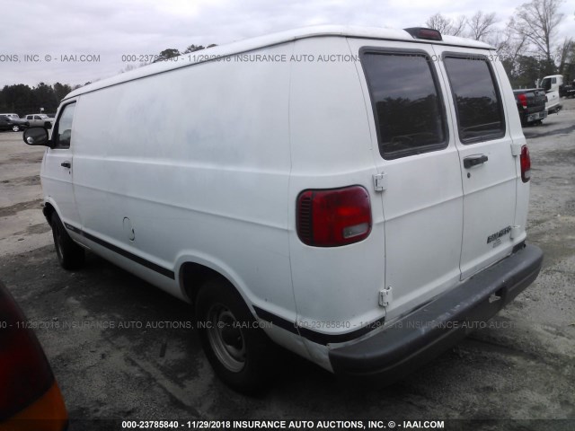 2B7HB11YXYK145130 - 2000 DODGE RAM VAN WHITE photo 3