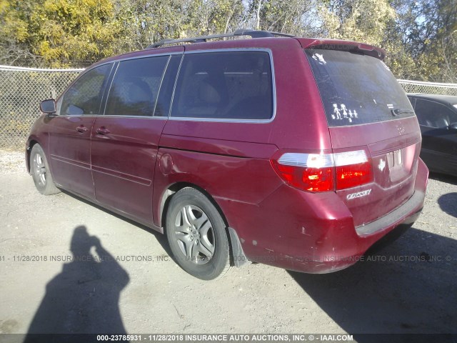 5FNRL38756B017484 - 2006 HONDA ODYSSEY EXL MAROON photo 3