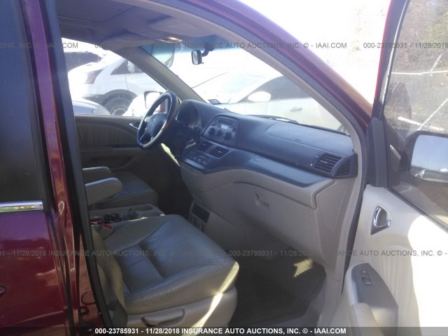 5FNRL38756B017484 - 2006 HONDA ODYSSEY EXL MAROON photo 5