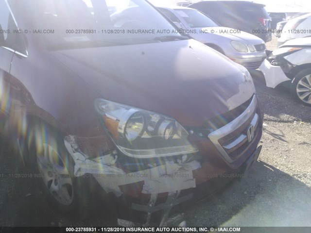 5FNRL38756B017484 - 2006 HONDA ODYSSEY EXL MAROON photo 6