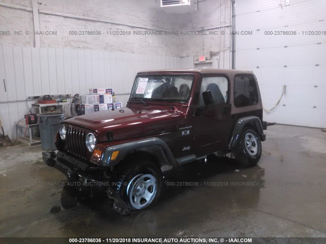 1J4FA39S92P750675 - 2002 JEEP WRANGLER / TJ  MAROON photo 2