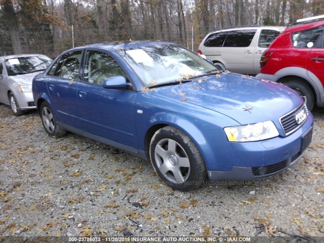 WAULC68EX2A114587 - 2002 AUDI A4 1.8T QUATTRO BLUE photo 1