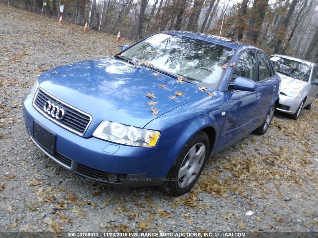 WAULC68EX2A114587 - 2002 AUDI A4 1.8T QUATTRO BLUE photo 2