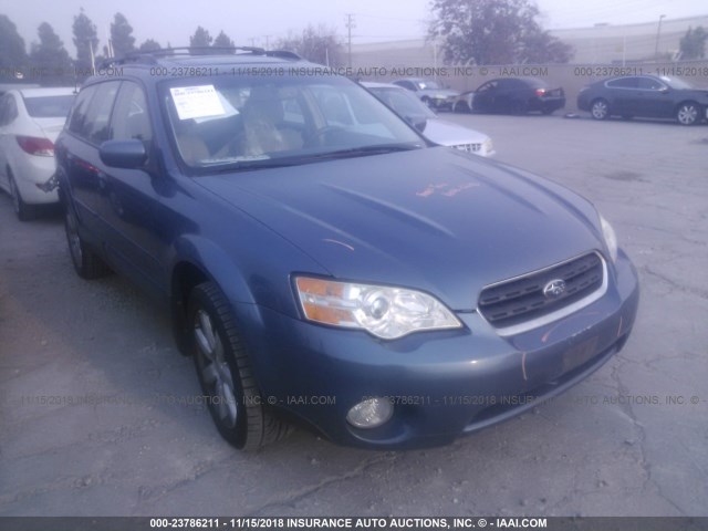 4S4BP62CX67345790 - 2006 SUBARU LEGACY OUTBACK 2.5I LIMITED BLUE photo 1