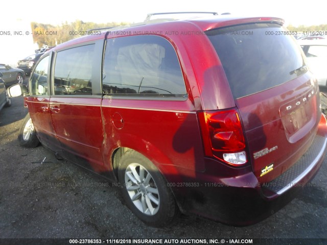 2C4RDGCGXFR548177 - 2015 DODGE GRAND CARAVAN SXT RED photo 3