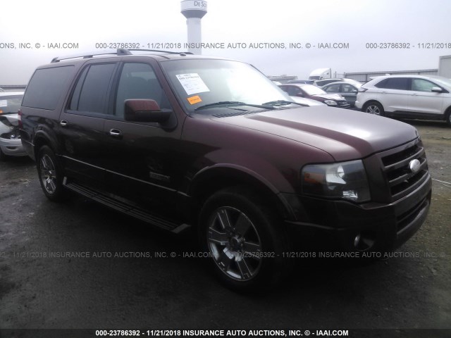 1FMFK20587LA33487 - 2007 FORD EXPEDITION EL LIMITED MAROON photo 1