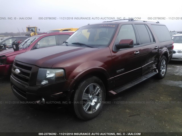 1FMFK20587LA33487 - 2007 FORD EXPEDITION EL LIMITED MAROON photo 2