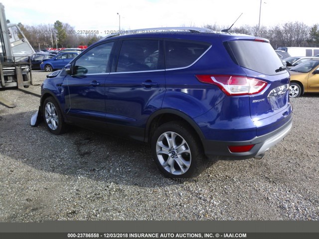 1FMCU9JXXFUC73008 - 2015 FORD ESCAPE TITANIUM BLUE photo 3