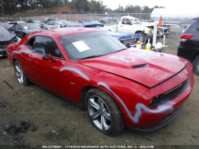 2C3CDZAT3FH773729 - 2015 DODGE CHALLENGER SXT RED photo 1