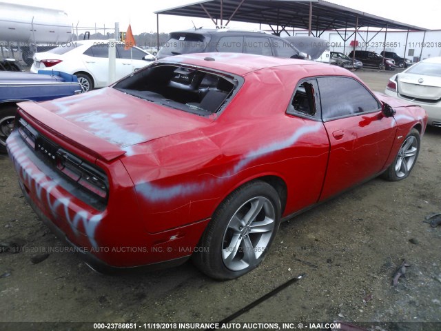 2C3CDZAT3FH773729 - 2015 DODGE CHALLENGER SXT RED photo 4