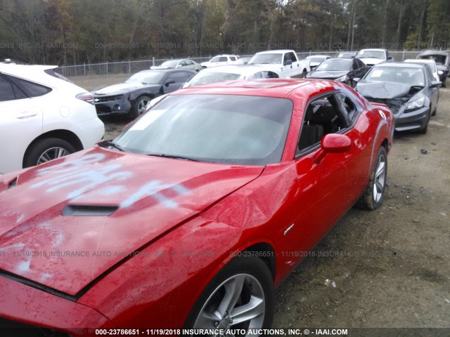 2C3CDZAT3FH773729 - 2015 DODGE CHALLENGER SXT RED photo 6