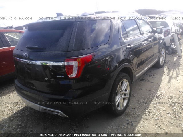 1FM5K8D8XGGA01149 - 2016 FORD EXPLORER XLT BLACK photo 4