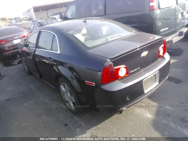 1G1ZD5E71BF376441 - 2011 CHEVROLET MALIBU 2LT BLACK photo 3