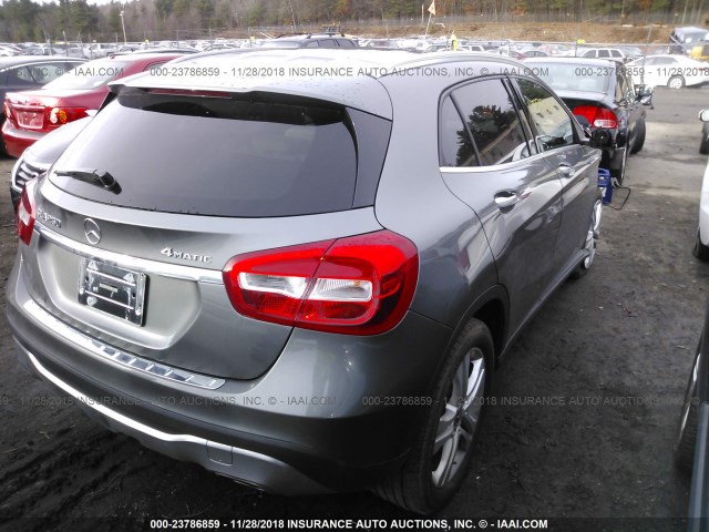 WDCTG4GB2JJ405869 - 2018 MERCEDES-BENZ GLA 250 4MATIC GRAY photo 4