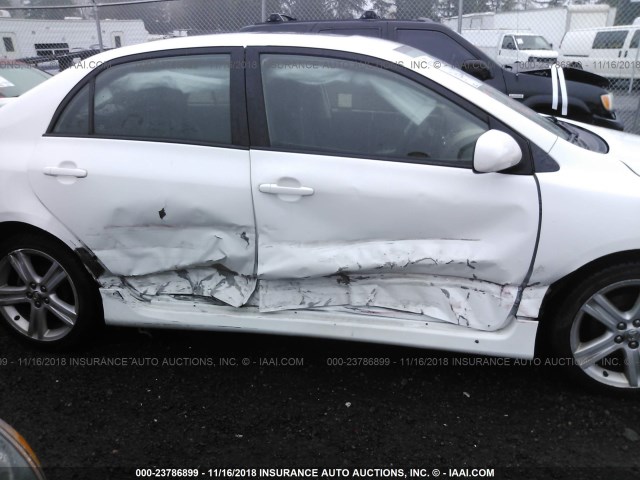 1NXBE4EE2AZ285070 - 2010 TOYOTA COROLLA XRS WHITE photo 6