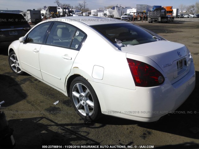 1N4BA41EX5C821996 - 2005 NISSAN MAXIMA SE/SL WHITE photo 3