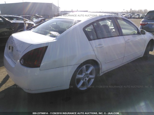 1N4BA41EX5C821996 - 2005 NISSAN MAXIMA SE/SL WHITE photo 4