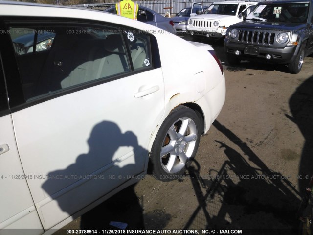 1N4BA41EX5C821996 - 2005 NISSAN MAXIMA SE/SL WHITE photo 6