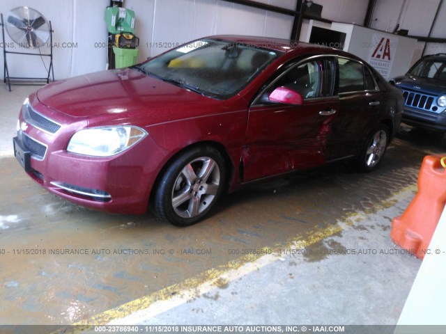 1G1ZC5E08CF348529 - 2012 CHEVROLET MALIBU 1LT RED photo 2