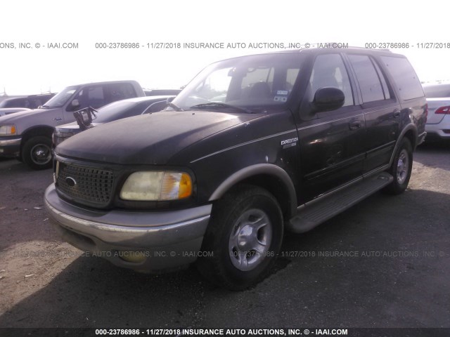 1FMRU17LX1LB57824 - 2001 FORD EXPEDITION EDDIE BAUER BLACK photo 2