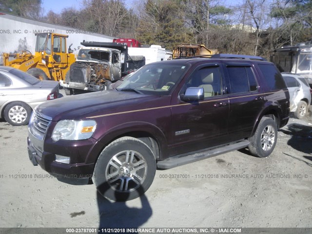 1FMEU75E47UA48171 - 2007 FORD EXPLORER LIMITED MAROON photo 2