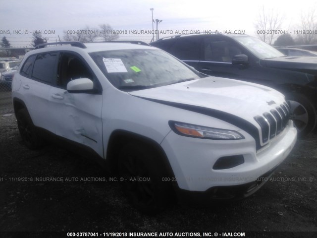 1C4PJLCS3EW320637 - 2014 JEEP CHEROKEE LATITUDE WHITE photo 1