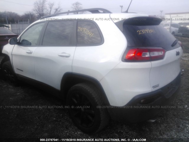 1C4PJLCS3EW320637 - 2014 JEEP CHEROKEE LATITUDE WHITE photo 3