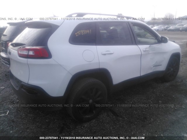 1C4PJLCS3EW320637 - 2014 JEEP CHEROKEE LATITUDE WHITE photo 4