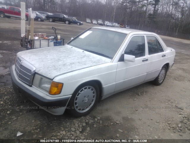 WDBDA29D3PG026446 - 1993 MERCEDES-BENZ 190 E 2.6 WHITE photo 2