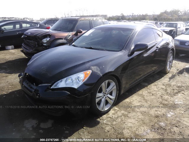 KMHHT6KD9AU009993 - 2010 HYUNDAI GENESIS COUPE  BLACK photo 2