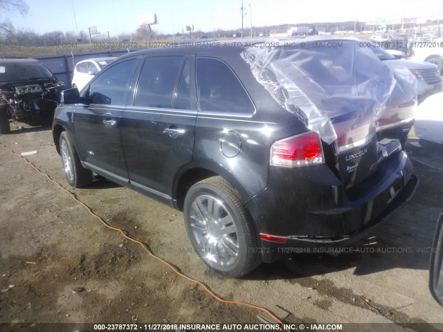 2LMDJ8JC0ABJ05224 - 2010 LINCOLN MKX BLACK photo 3