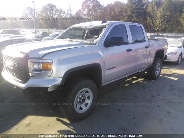 3GTU2TEC0FG272259 - 2015 GMC SIERRA K1500 SILVER photo 2