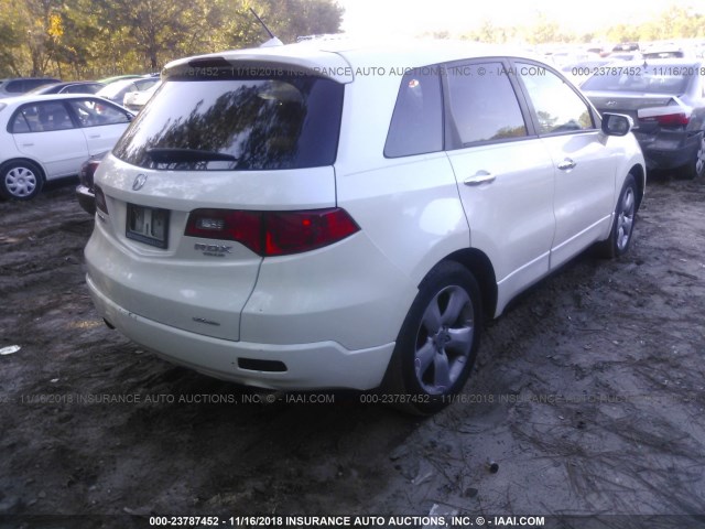 5J8TB18248A019581 - 2008 ACURA RDX WHITE photo 4