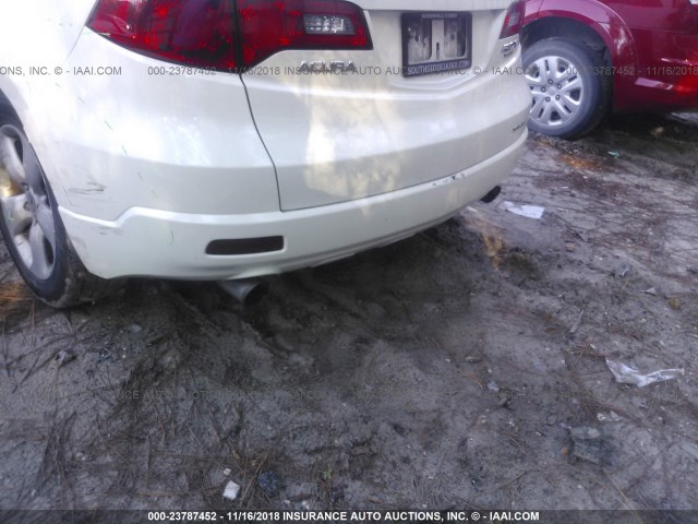 5J8TB18248A019581 - 2008 ACURA RDX WHITE photo 6