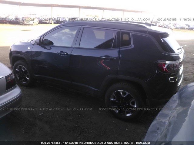 3C4NJDDB9JT190830 - 2018 JEEP COMPASS TRAILHAWK BLUE photo 3