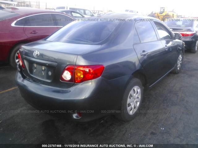 1NXBU40E29Z161919 - 2009 TOYOTA COROLLA S/LE/XLE GRAY photo 4