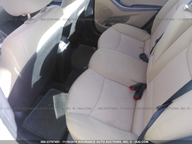 5NPDH4AE7DH453021 - 2013 HYUNDAI ELANTRA WHITE photo 8