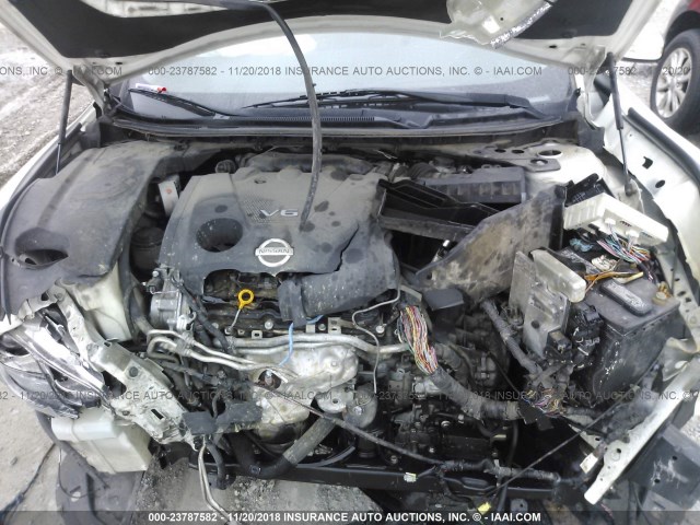 1N4AA5AP6AC861781 - 2010 NISSAN MAXIMA S/SV WHITE photo 10