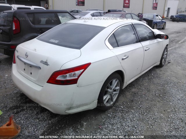 1N4AA5AP6AC861781 - 2010 NISSAN MAXIMA S/SV WHITE photo 4